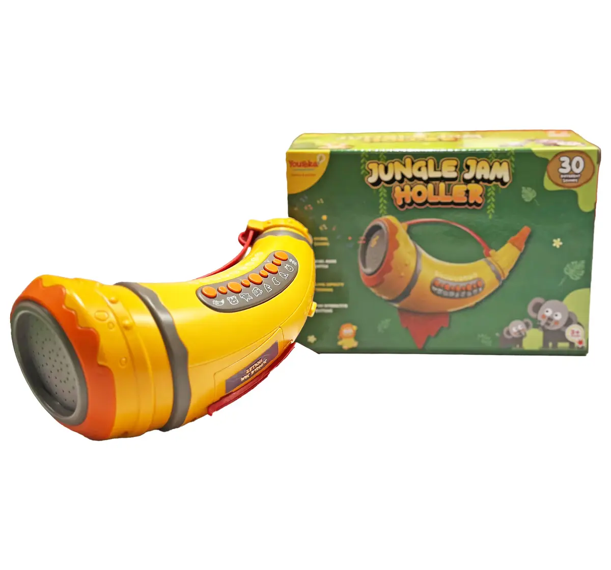 Youreka Jungle Jam Holler Animal Sound Trumpet Musical Toy, 3Y+