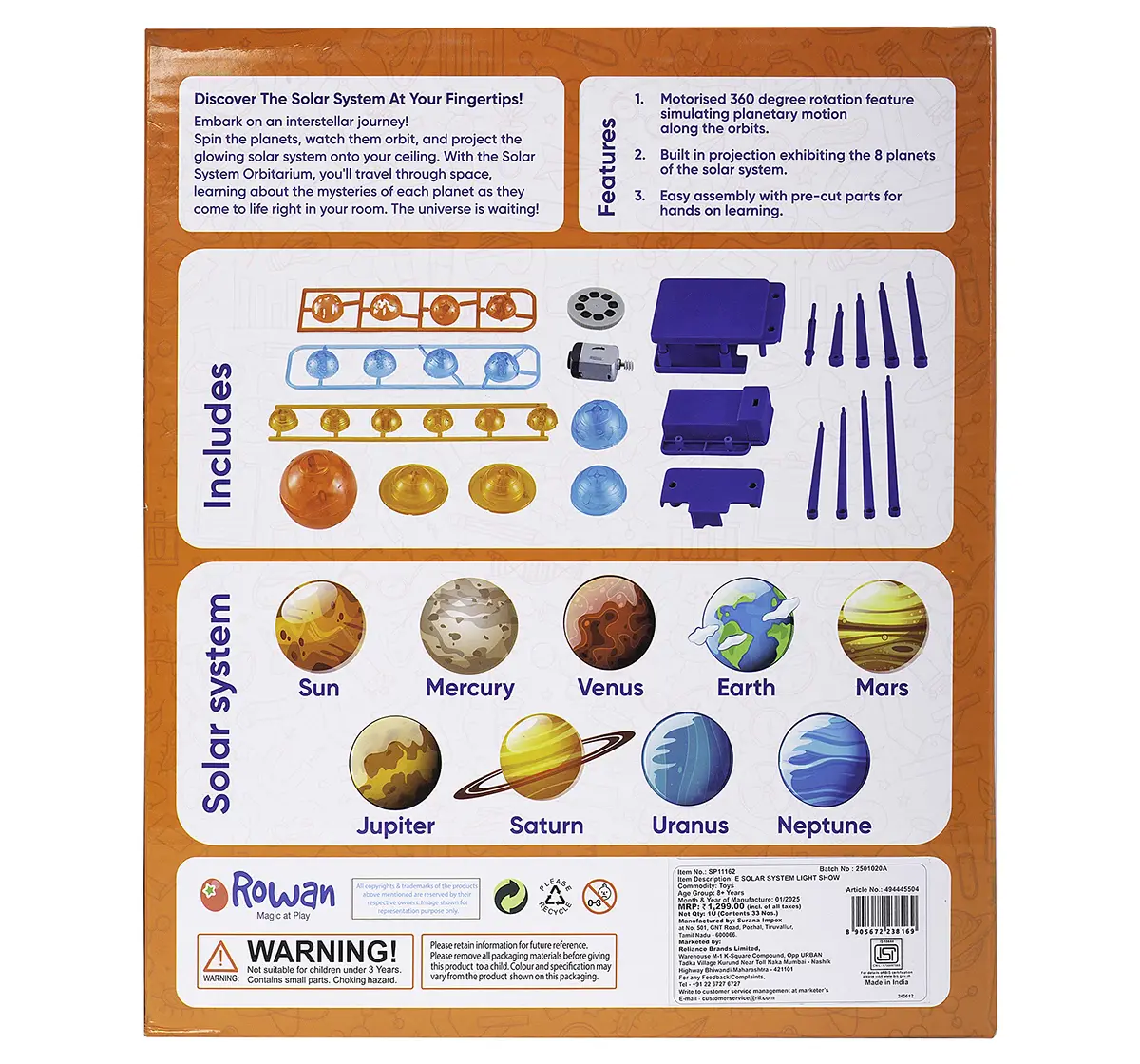 Youreka Solar System Orbitarium, STEM Experiments for Kids, 8Y+