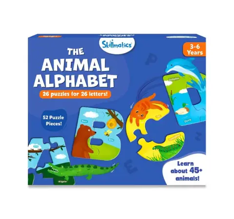 Skillmatics The Animal Alphabet Jigsaw Puzzle, Assorted, 3 Years+