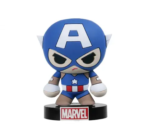 Marvel Captain America 2 in 1 Action Figurine & Keychain, Collectible, 3Y+