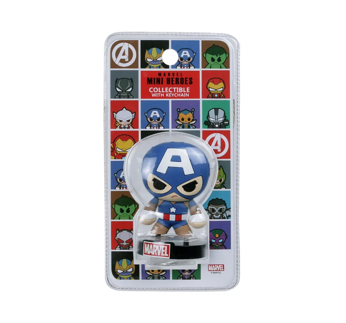 Marvel Captain America 2 in 1 Action Figurine & Keychain, Collectible, 3Y+