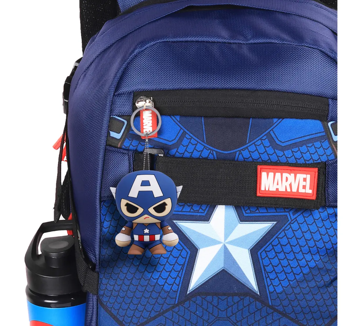 Marvel Captain America 2 in 1 Action Figurine & Keychain, Collectible, 3Y+