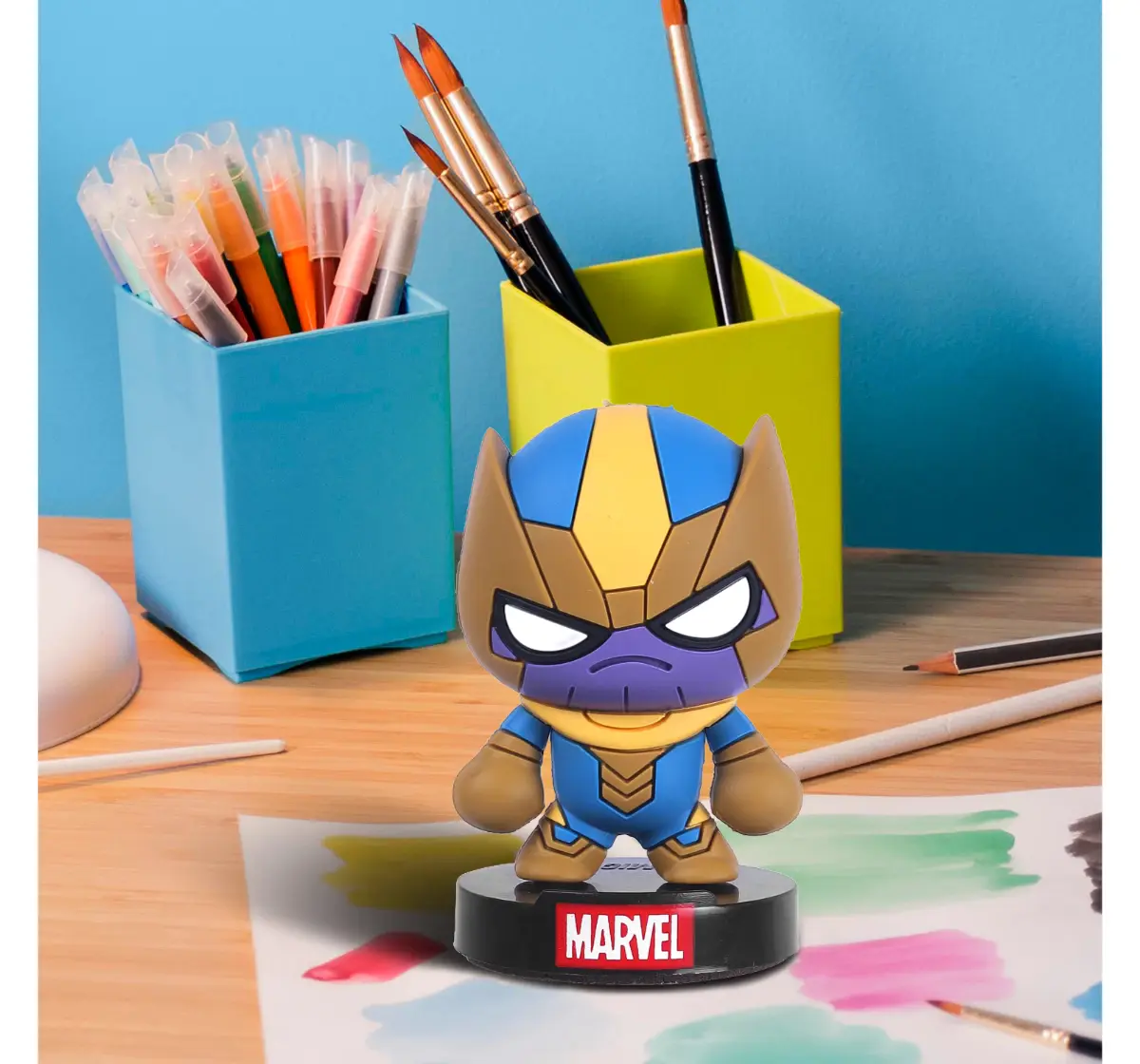 Marvel Thanos 2 in 1 Action Figurine & Keychain, Collectible, 3Y+