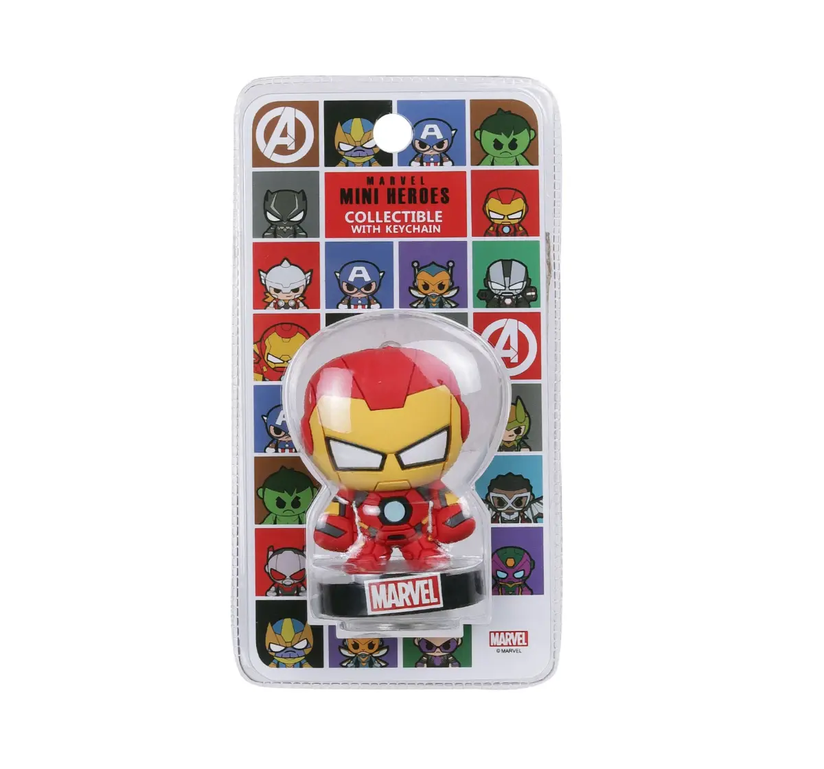 Marvel Iron Man 2 in 1 Action Figurine & Keychain, Collectible, 3Y+