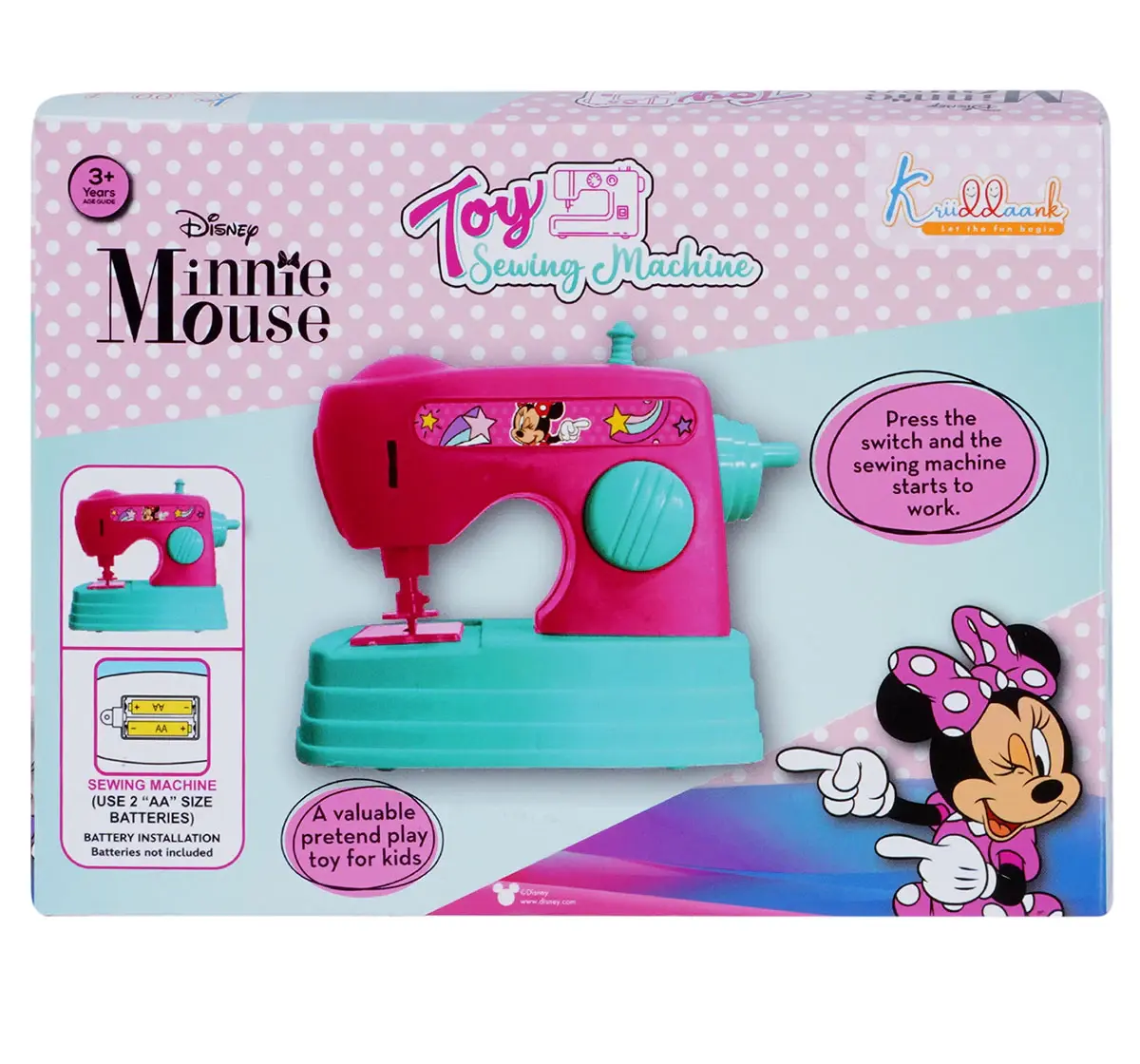 Kriiddaank Household Sewing Machine Minnie Mouse, 3Y+