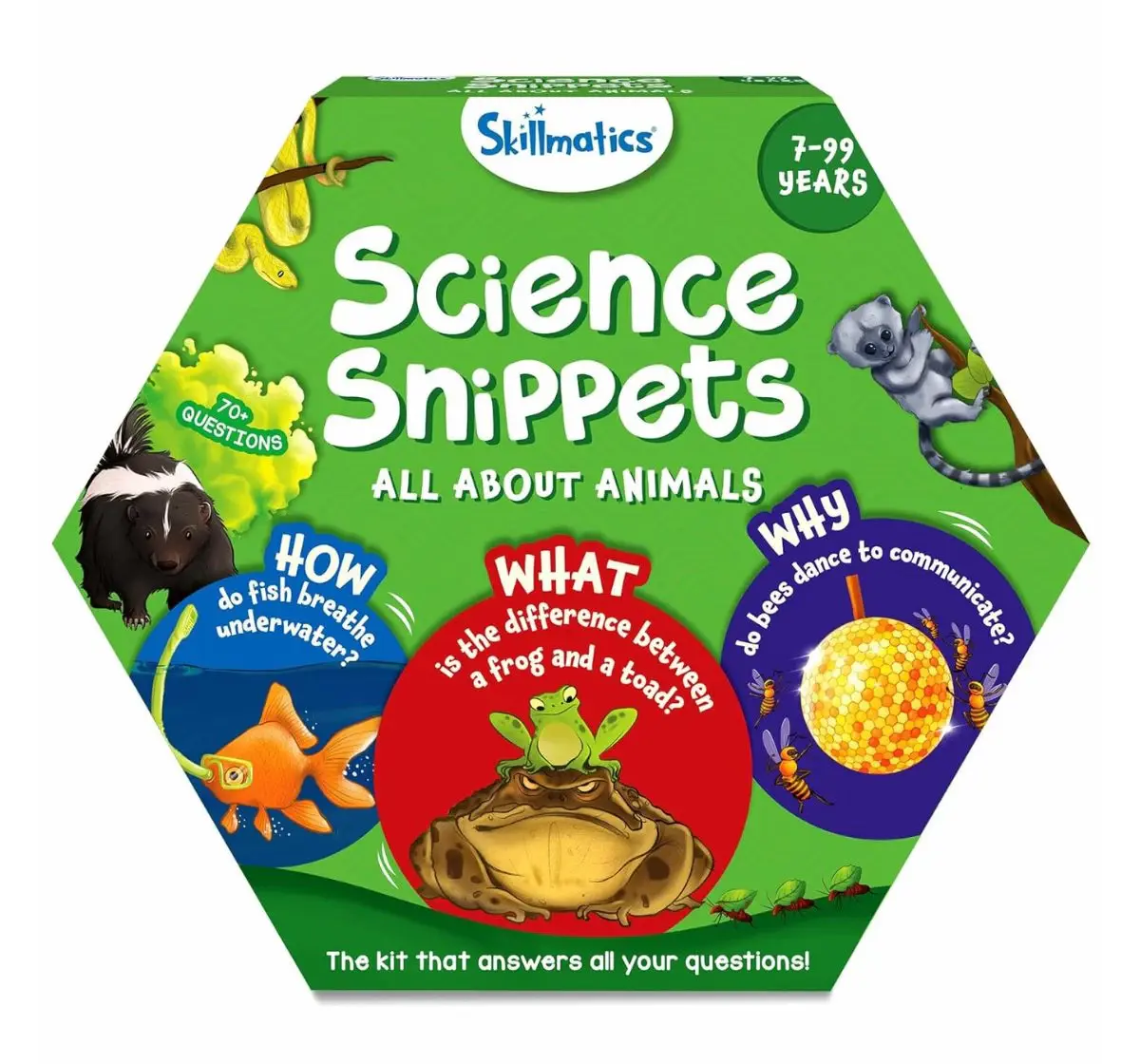 Skillmatics Flash Cards Science Snippets Kit, All About Animals, 7Y+