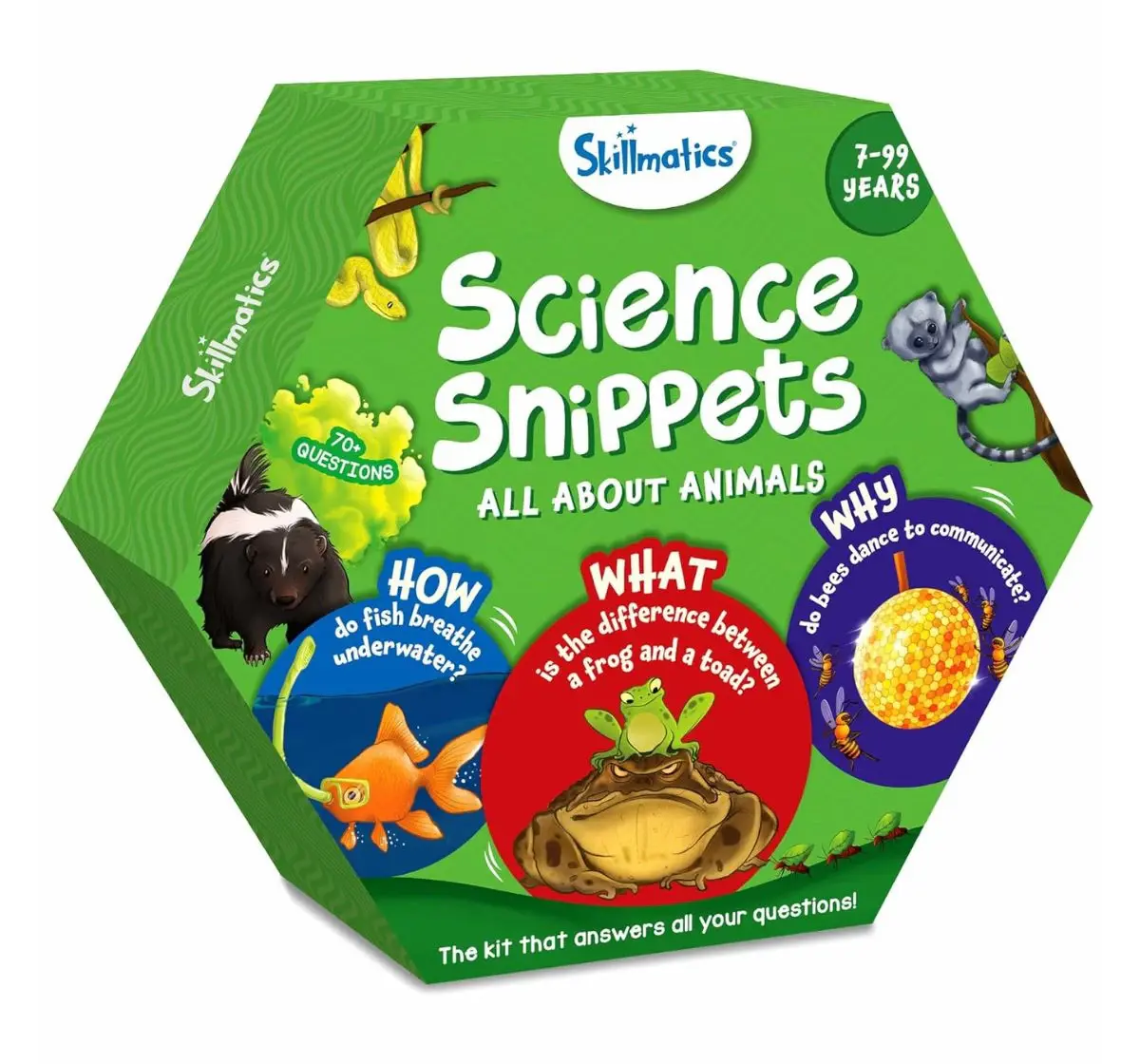 Skillmatics Flash Cards Science Snippets Kit, All About Animals, 7Y+