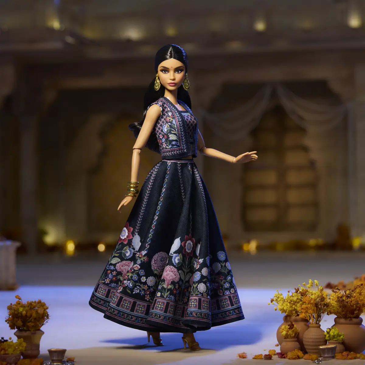 Barbie Diwali Doll by Anita Dongre Wearing Festival of Lights Look, Holiday Collectible, 6Y+