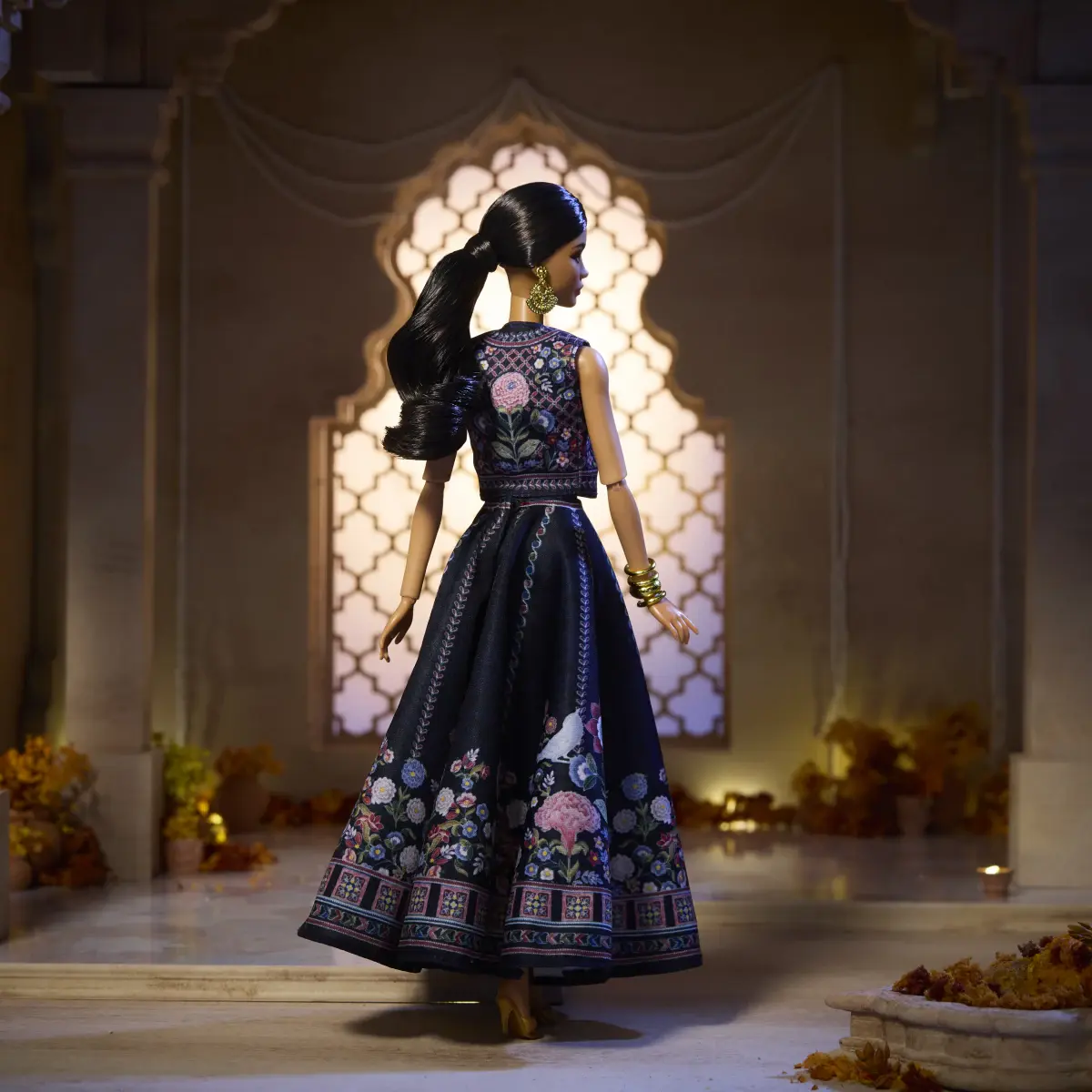 Barbie Diwali Doll by Anita Dongre Wearing Festival of Lights Look, Holiday Collectible, 6Y+