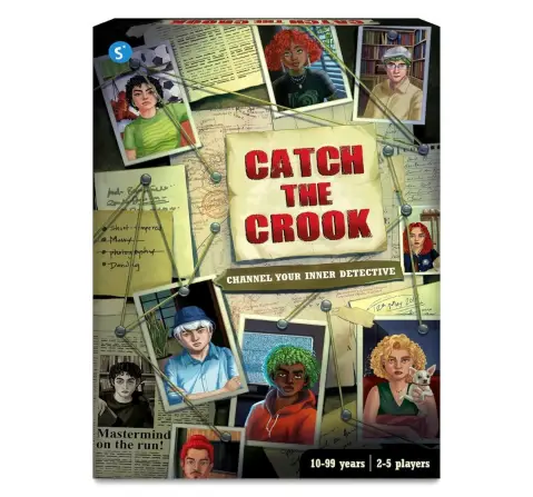 Skillmatics Catch The Crook, Strategy & Mystery Board Game, 10Y+