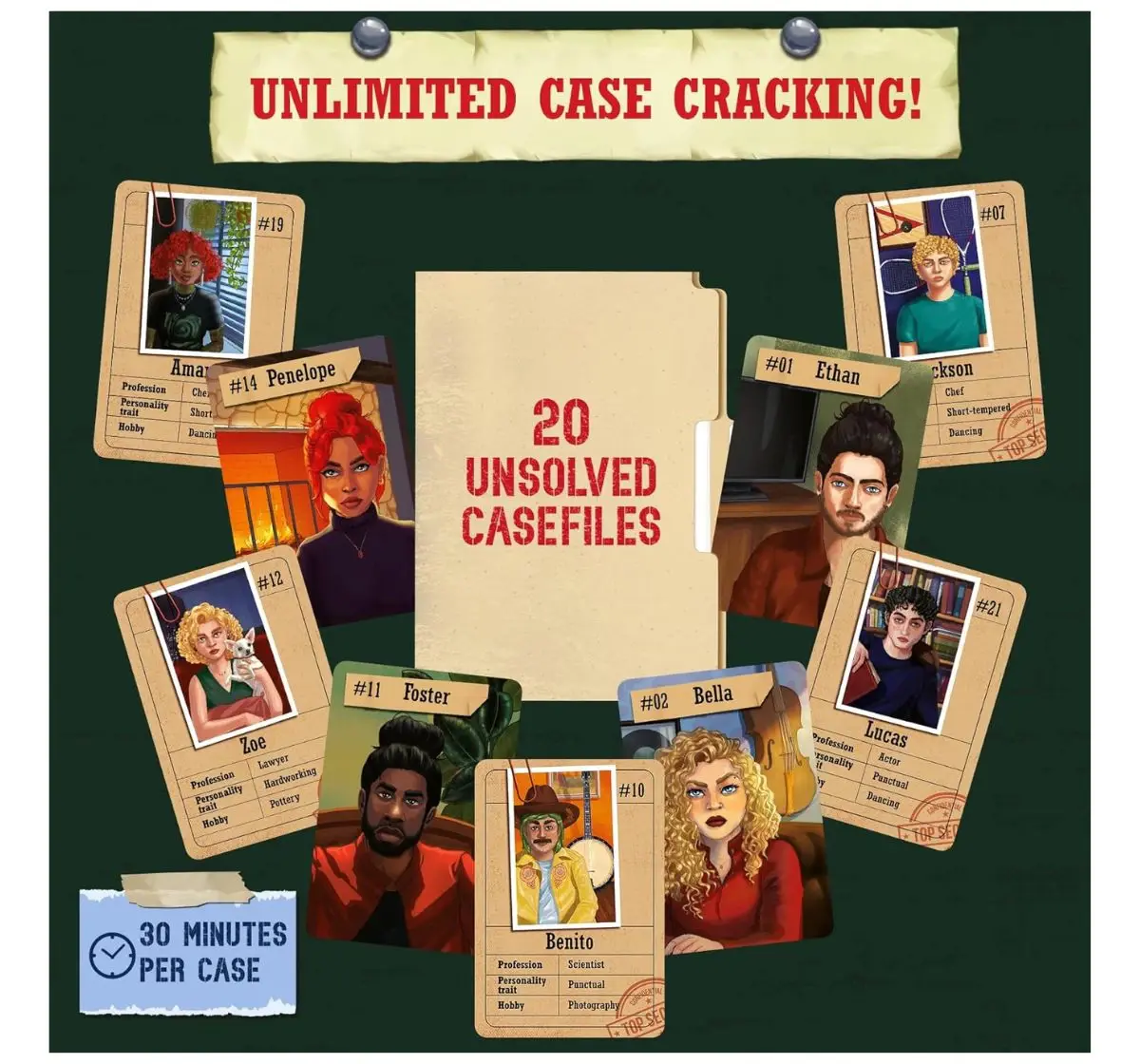 Skillmatics Catch The Crook, Strategy & Mystery Board Game, 10Y+
