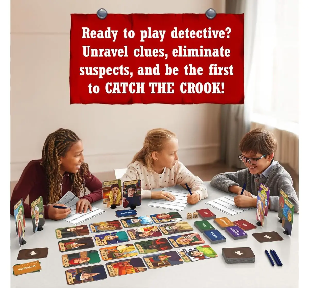 Skillmatics Catch The Crook, Strategy & Mystery Board Game, 10Y+