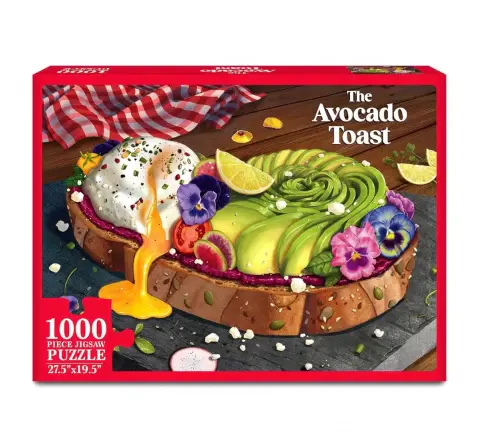 Gouda Games 1000 Piece Jigsaw Puzzle: The Avocado Toast, Everyone’S Favourite Brunch Indulgence!, 15Y+