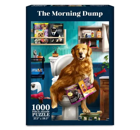 Gouda Games 1000 Piece Jigsaw Puzzle: The Morning Dump, Because Life’S Too Short For Boring Bathroom Breaks!, 15Y+