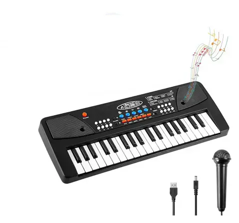Papafun 49 Key Black Piano, Learning & Musical Toy, 3Y+