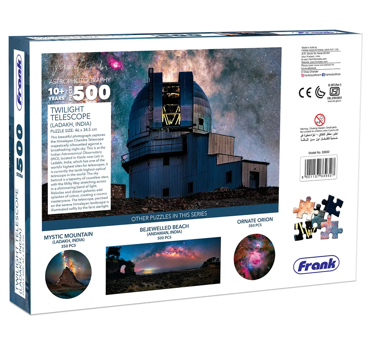 Frank Twilight Telescope 500 pieces Astrophotography Puzzle, 10Y+