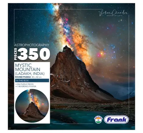 Frank Mystic Mountain 350 pieces Astrophotography Round Puzzle, 10Y+