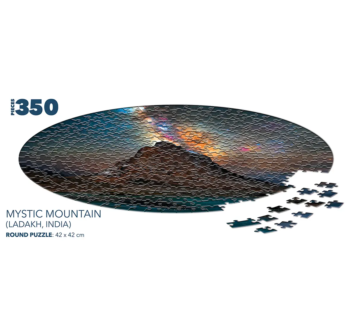 Frank Mystic Mountain 350 pieces Astrophotography Round Puzzle, 10Y+