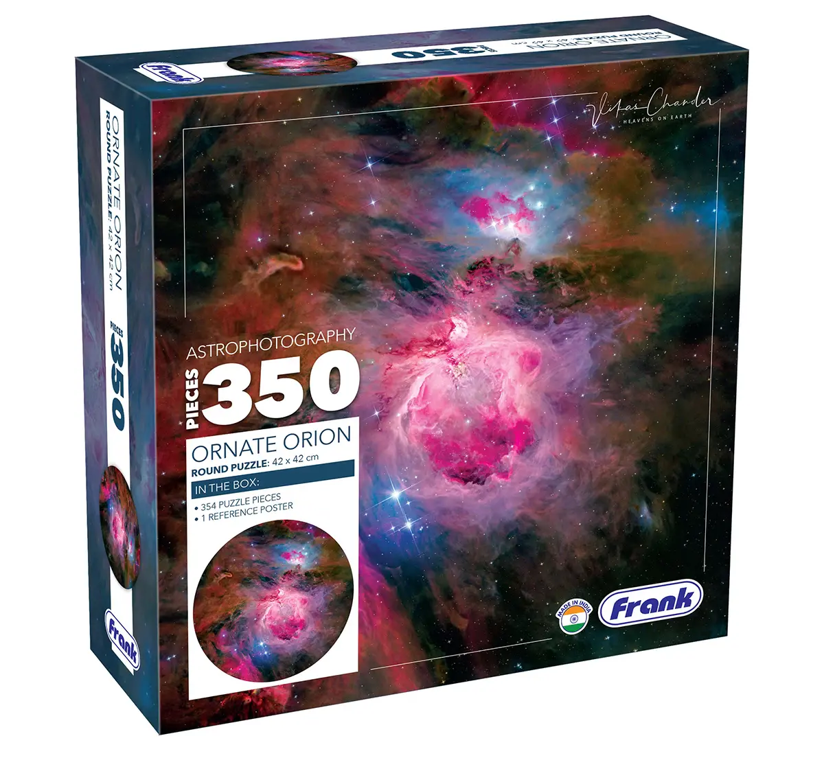 Frank Ornate Orion 350 pieces Astrophotography Round Puzzle, 10Y+