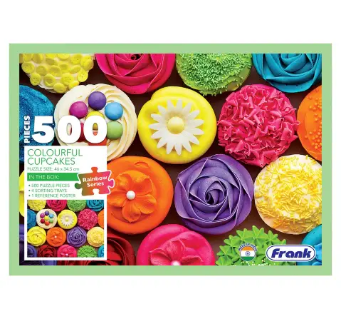 Frank Colourful Cupcakes 500 pieces Puzzle, 10Y+