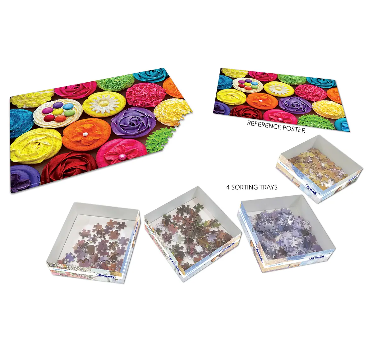 Frank Colourful Cupcakes 500 pieces Puzzle, 10Y+