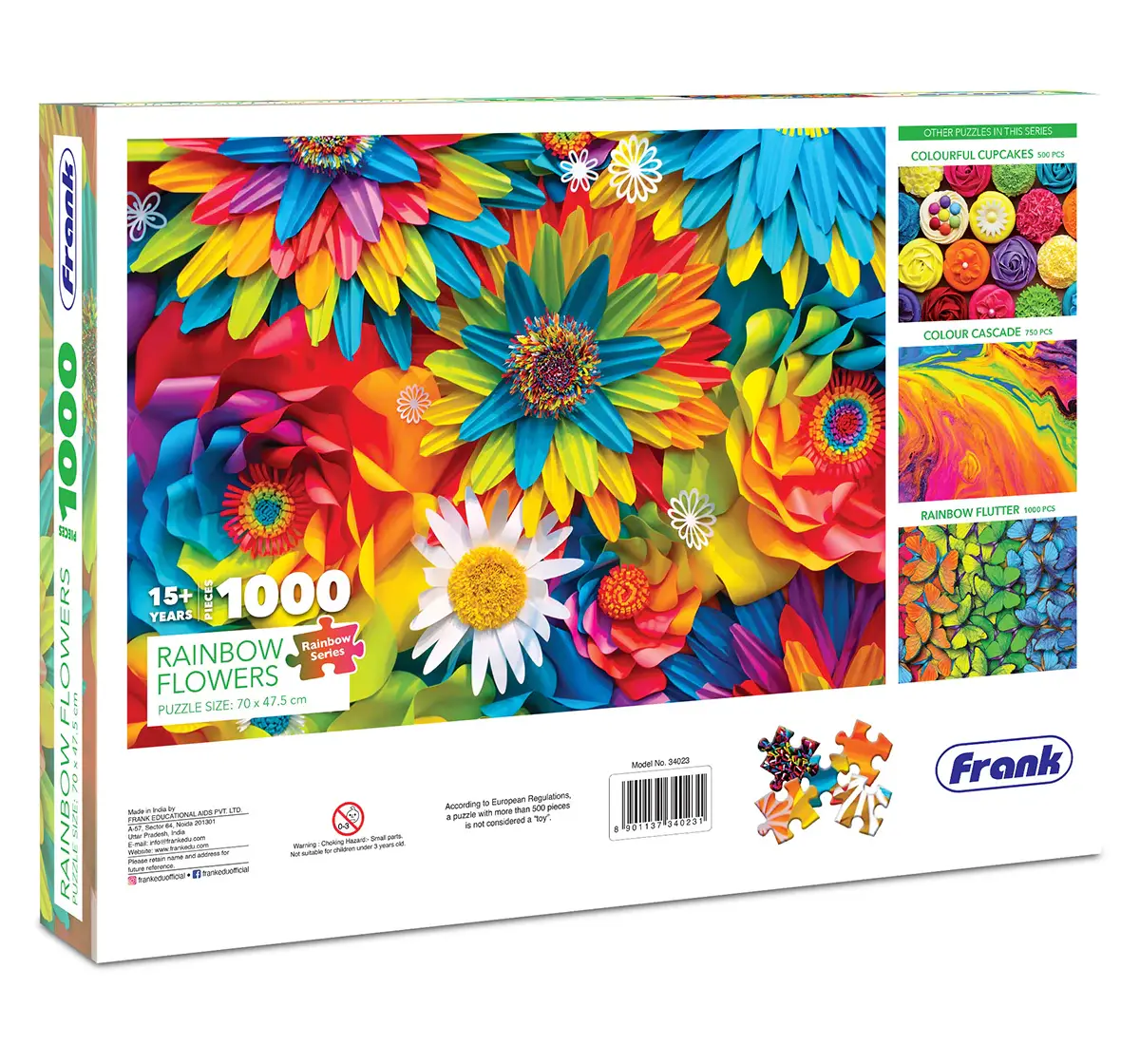 Frank Rainbow Flowers 1000 pieces Puzzle, 15Y+