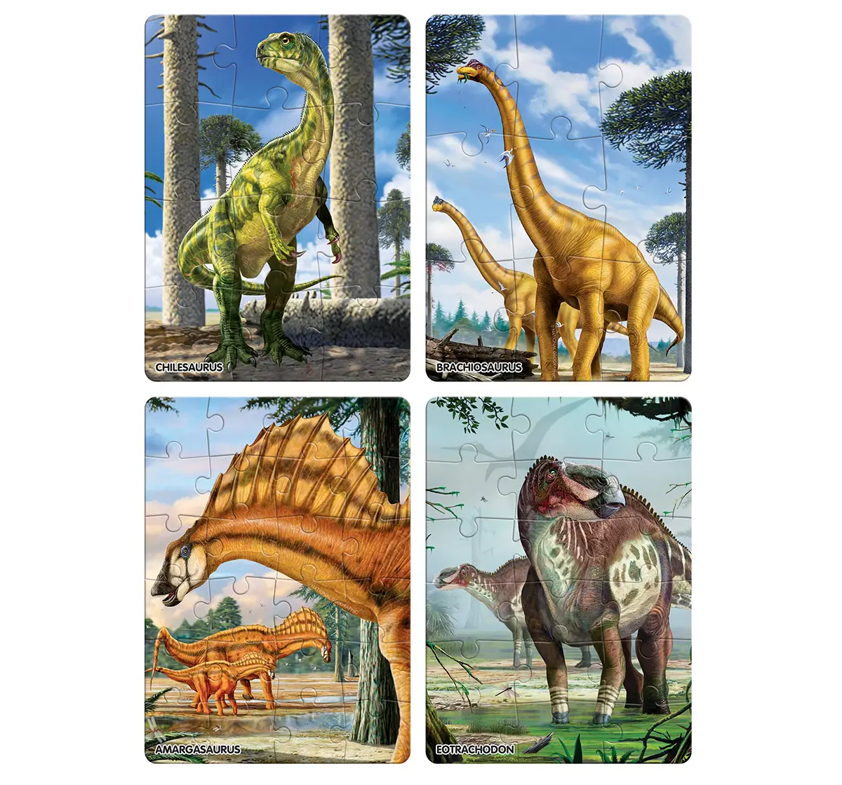 Frank National Geographic Kids Dinosaurs 4 In 1 Puzzles, 3Y+