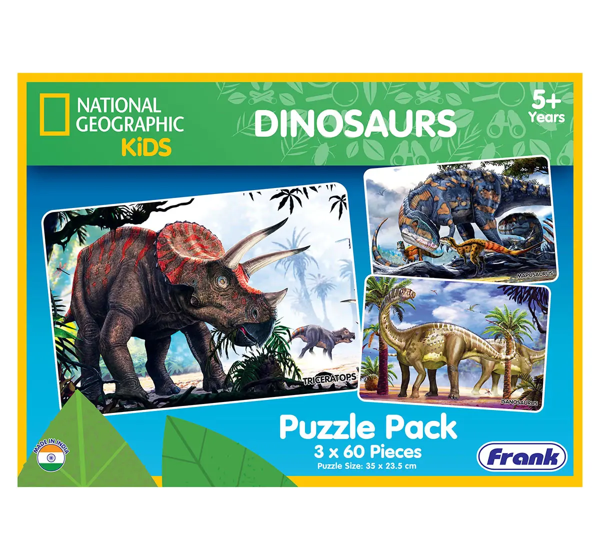 Frank National Geographic Kids Dinosaurs Puzzle Pack 3, 60 pieces, 5Y+