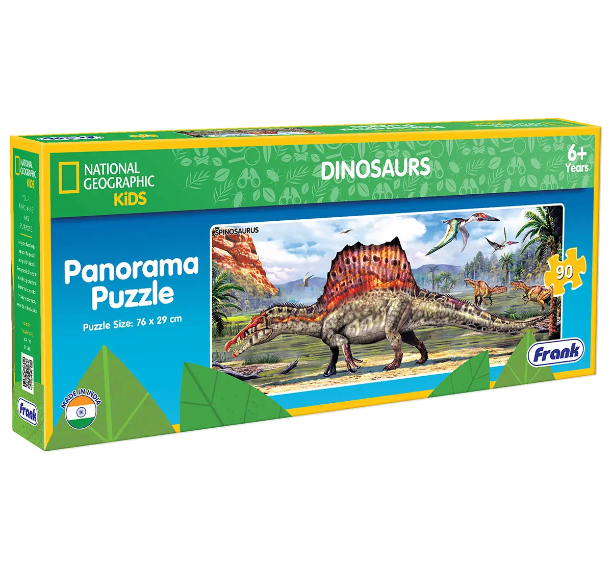 Frank National Geographic Kids Dinosaurs 90 pieces Panorama Puzzle, 6Y+