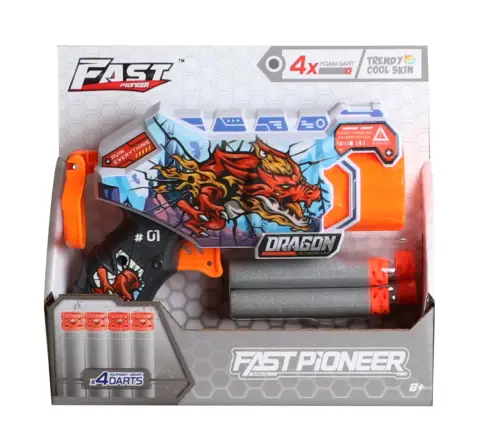 Fire Force Graffiti Blaster with 4 Soft Darts, 8Y+