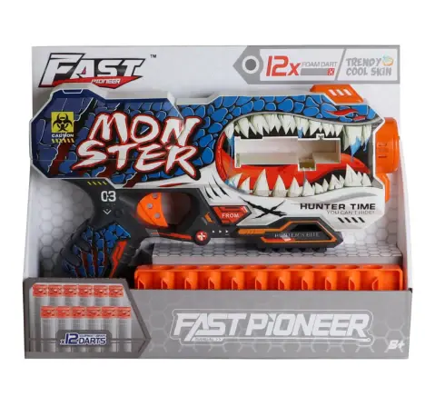 Fire Force Monster Soft Blaster with 12 Soft Darts, 8Y+