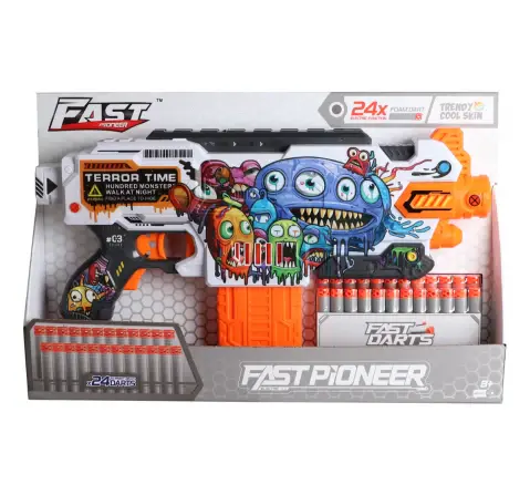 Fire Force Monster Electric Foam Blaster with 24 Soft Darts, 8Y+