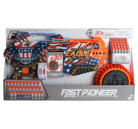 Fire Force Monster Rotary XL Electric Blaster with 30 Soft Darts, 8Y+