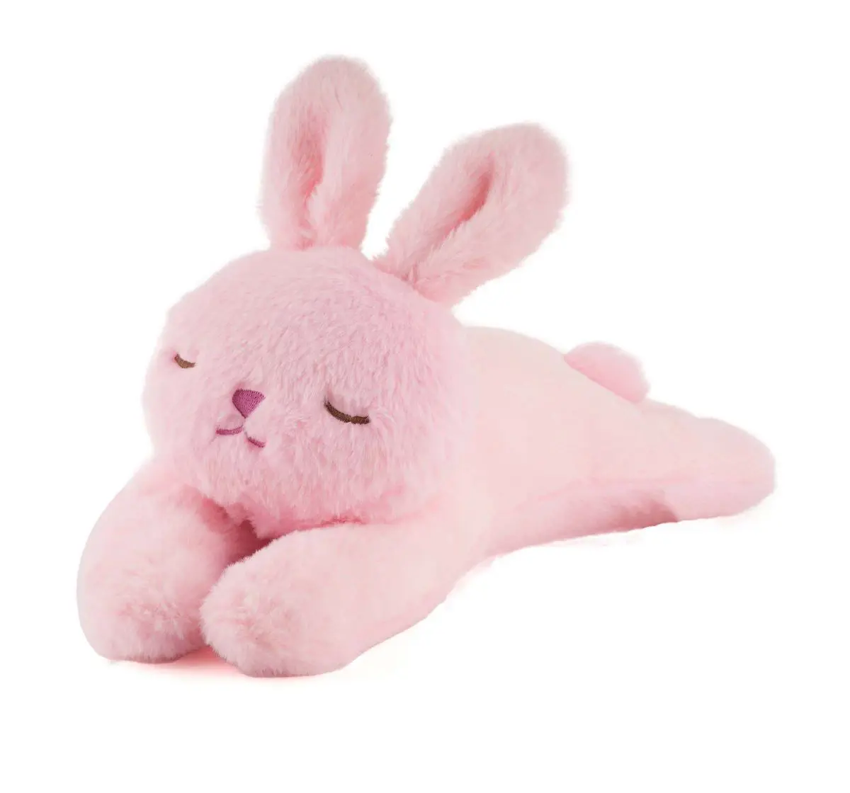 Fuzzbuzz Sleeping Bunny Soft Toy, 19cm, Pink, 18M+