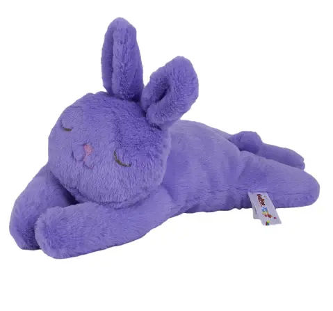 Fuzzbuzz Sleeping Bunny Soft Toy, 19cm, Blue, 18M+