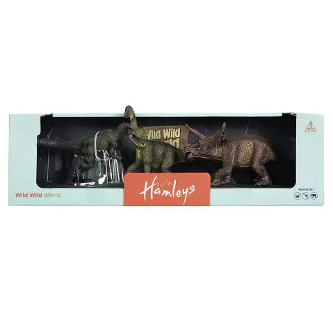 Hamleys Wild World Dinosaurs, Pack of 3, Animal Set for Kids, 3Y+