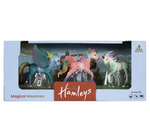 Hamleys Magical Meadows Unicorn Pack of 3, Animal Set for Kids, 3Y+