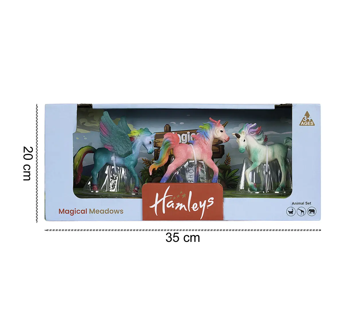 Hamleys Magical Meadows Unicorn Pack of 3, Animal Set for Kids, 3Y+