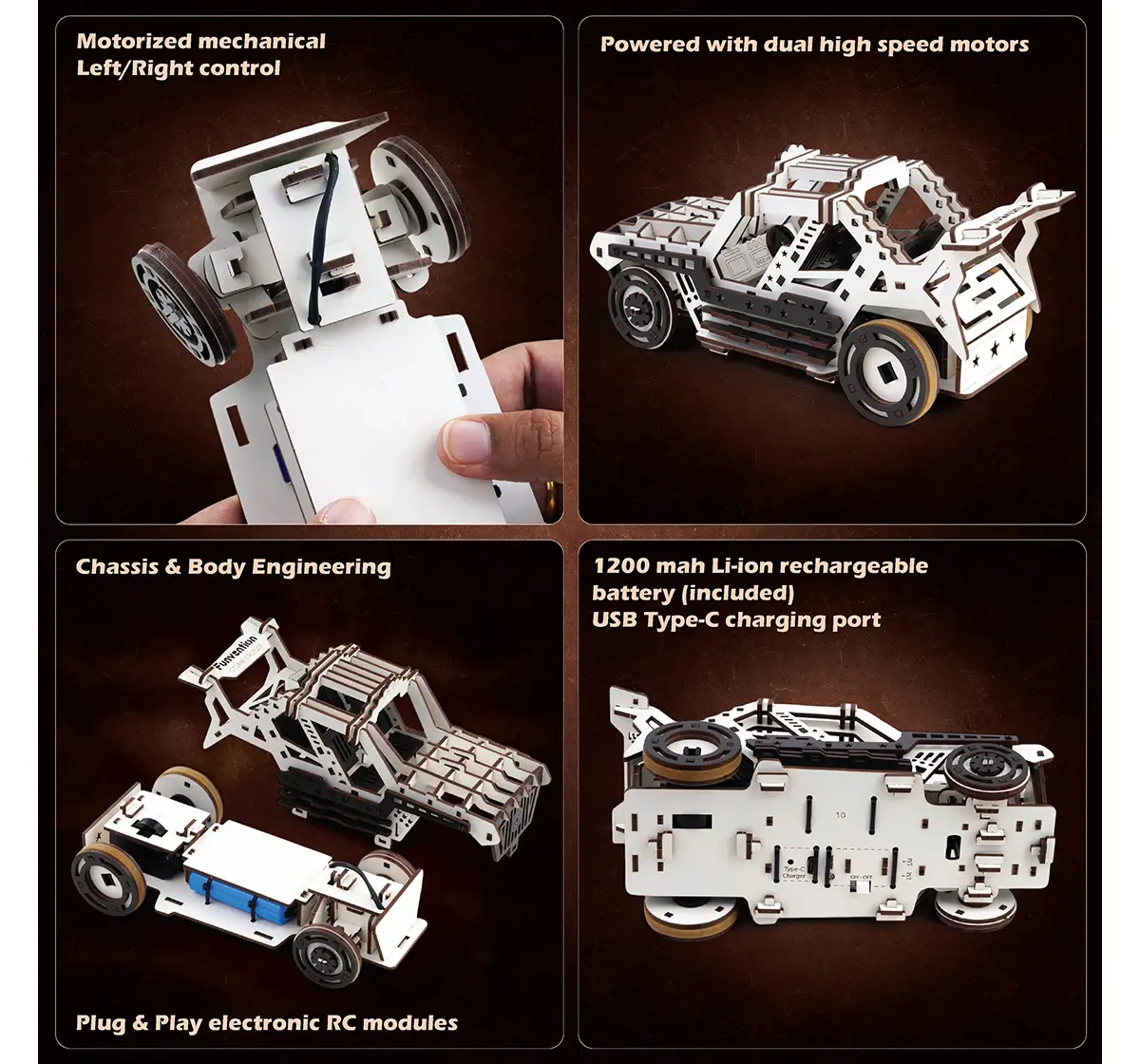 Funvention Storm Cruiser DIY Remote Control Car Model , 8Y+
