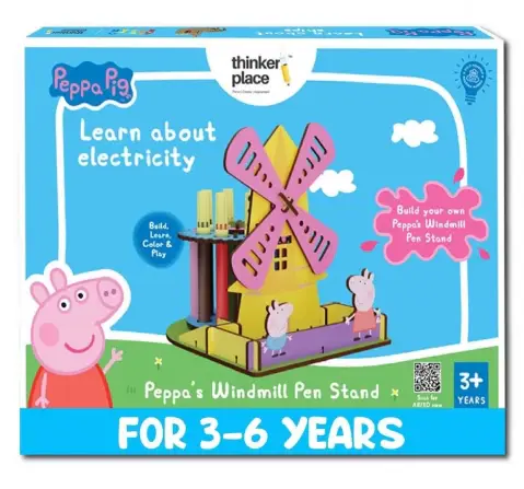 Thinkerplace DIY Peppa Pig Windmill Pen Stand, Educational Toys, 3Y+