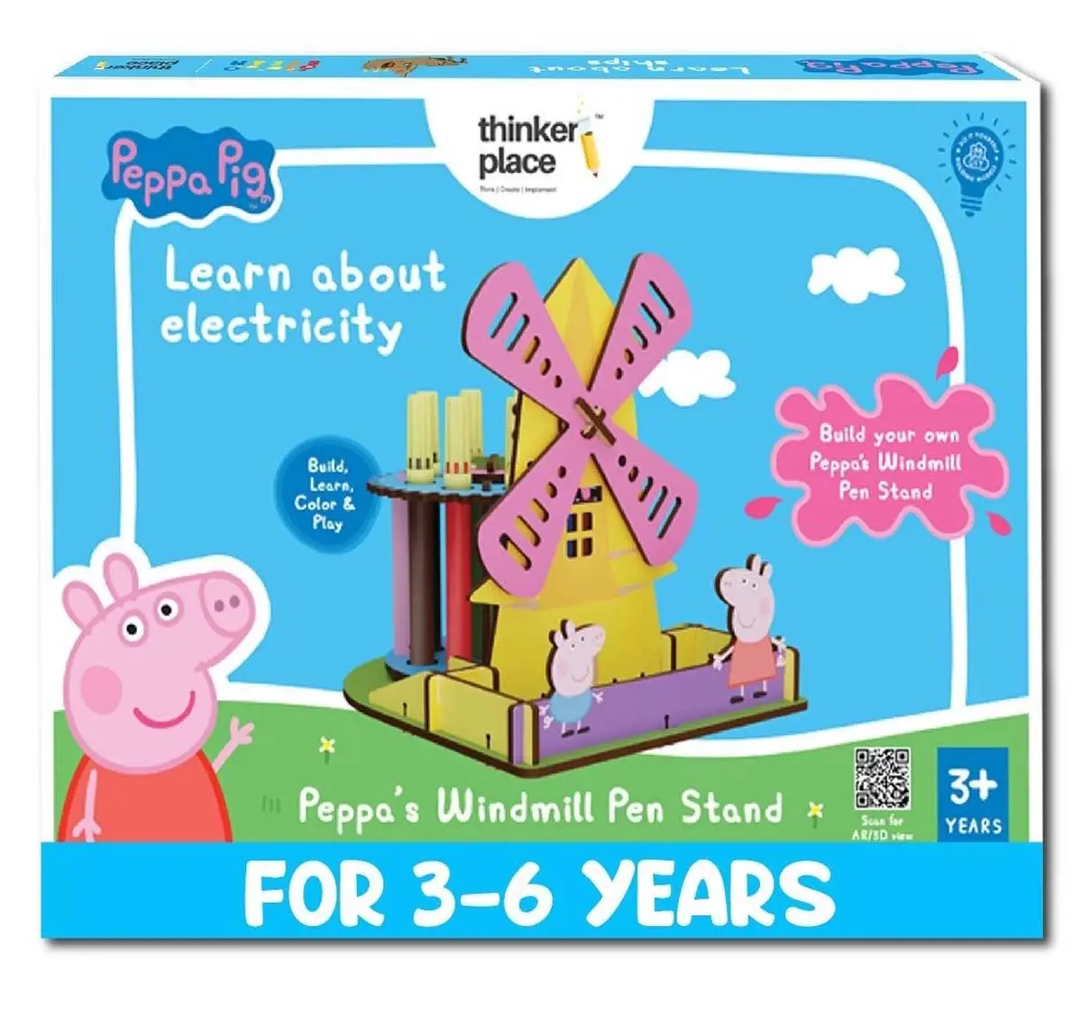 Thinkerplace DIY Peppa Pig Windmill Pen Stand, Educational Toys, 3Y+