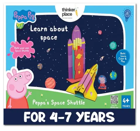 Thinkerplace DIY Peppa Pig - SpaceShuttle Coloring Model, Educational Toys, 3Y+