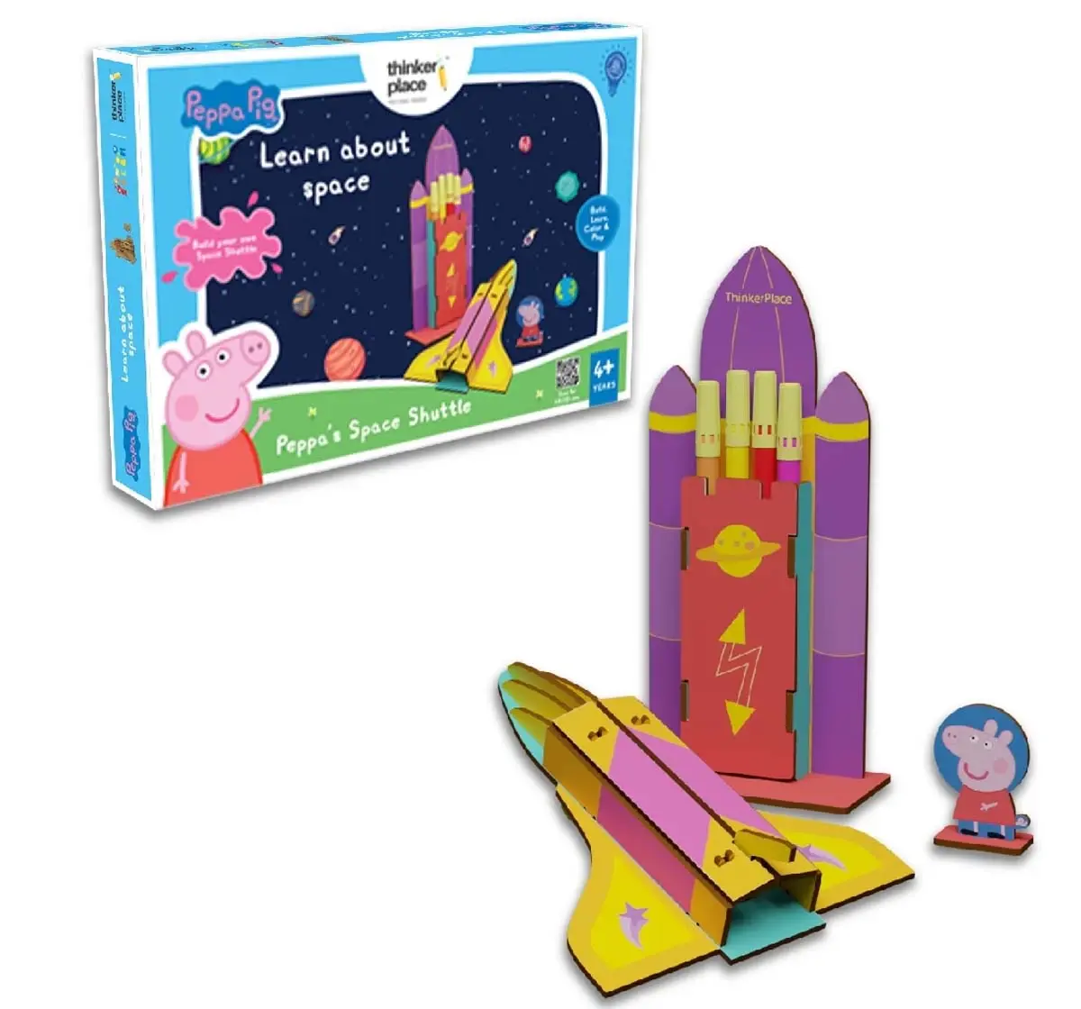 Thinkerplace DIY Peppa Pig - SpaceShuttle Coloring Model, Educational Toys, 3Y+