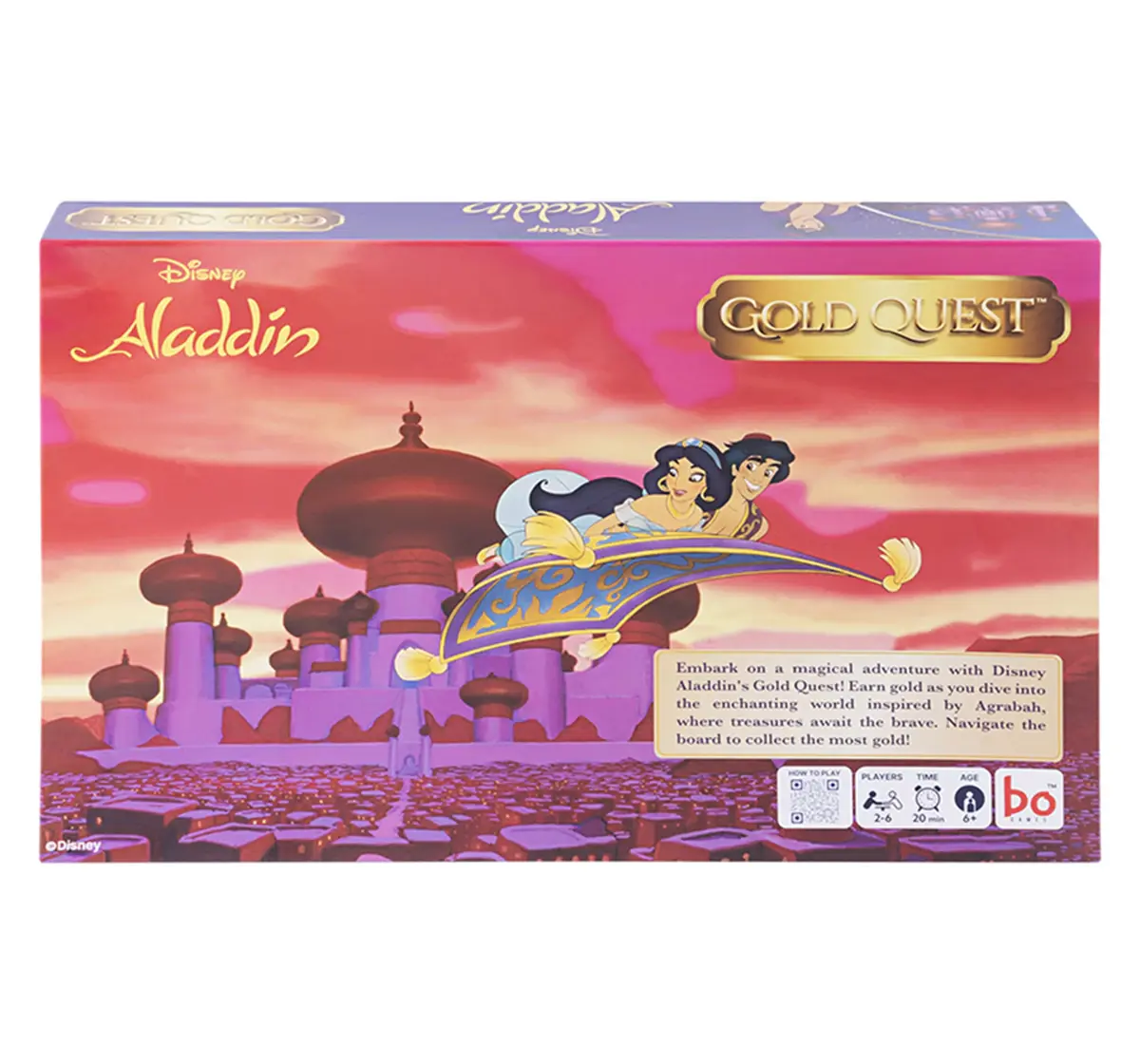 Borad Gold Quest, Aladdin Adventure with Disney's Aladdin Board Game, 6Y+, 2 to 6 Players