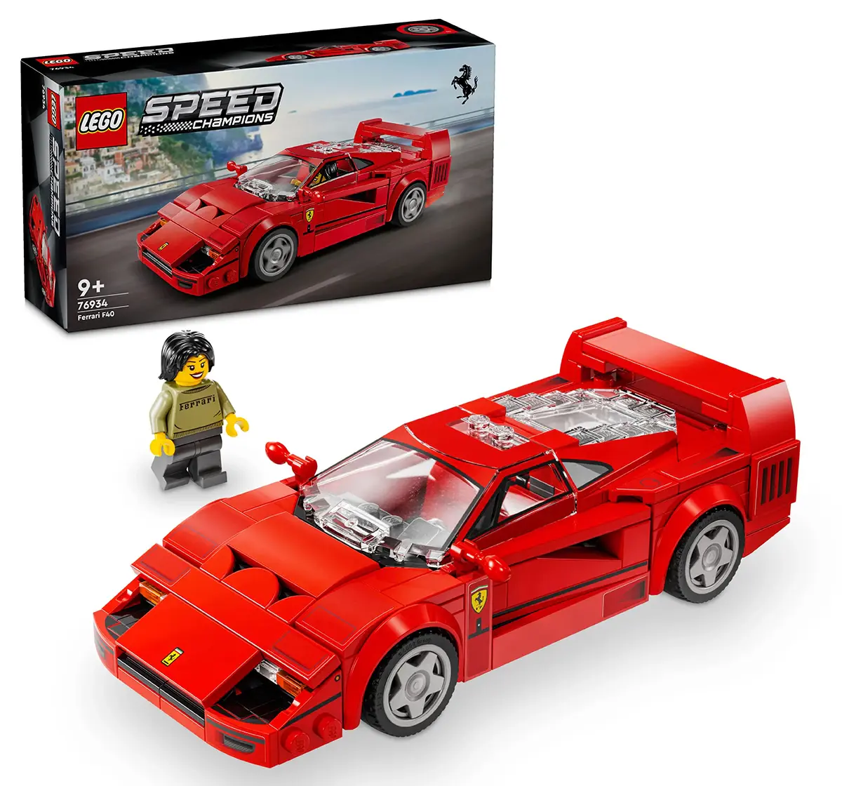 LEGO Speed Champions Ferrari F40 Supercar Vehicle Toy 76934 (318 Pieces) 9Y+