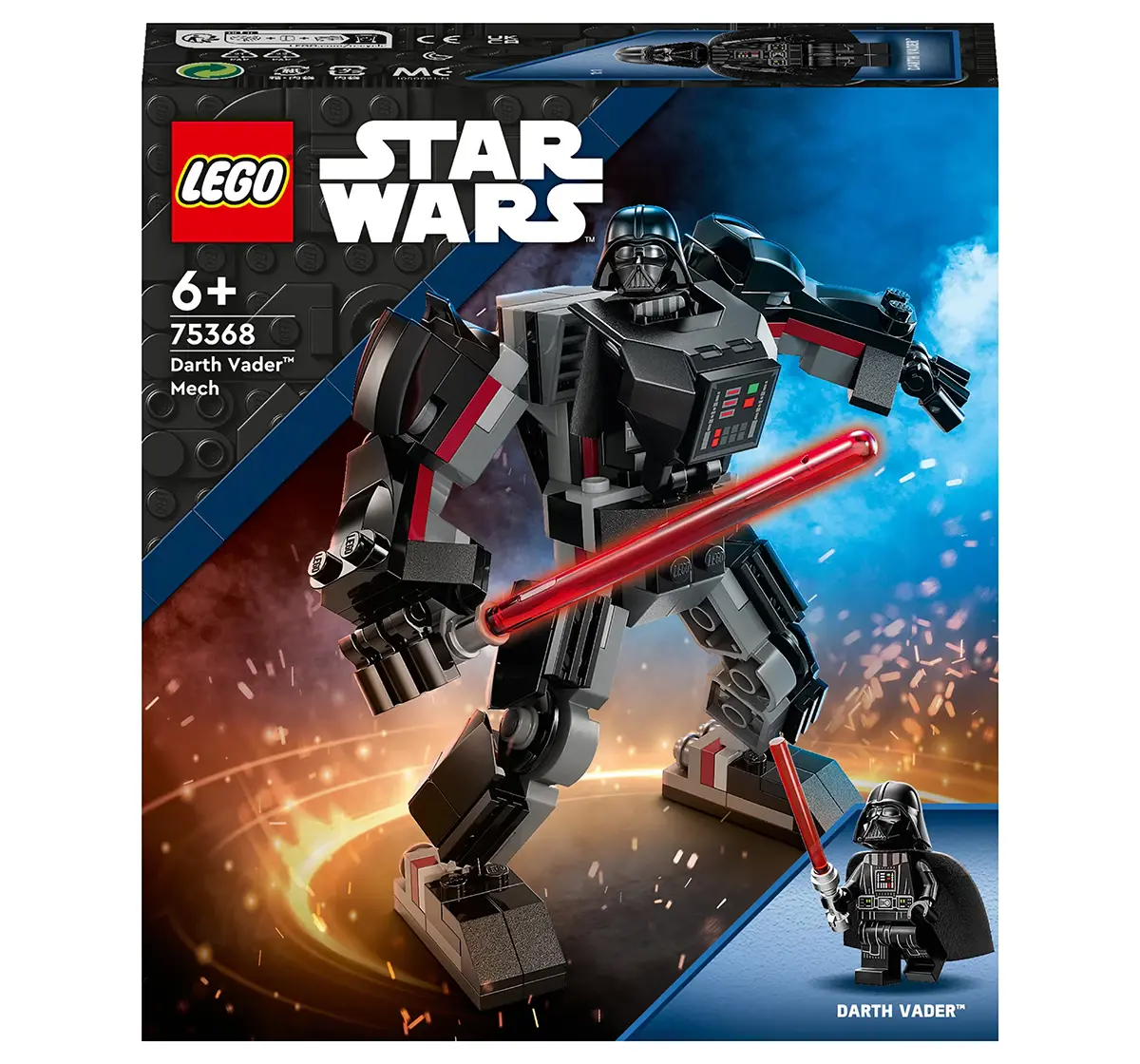 LEGO Star Wars Darth Vader Mech 75368 Building Toy Set (139 Pieces) 6Y+