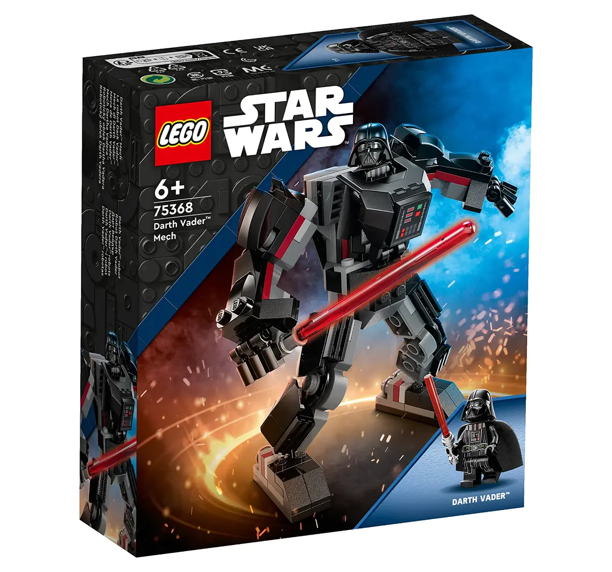 LEGO Star Wars Darth Vader Mech 75368 Building Toy Set (139 Pieces) 6Y+