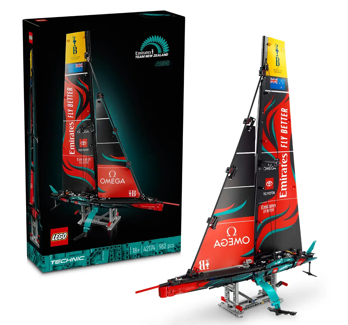 LEGO Technic Emirates Team New Zealand AC75 Yacht 42174 (962 Pieces) 18Y+