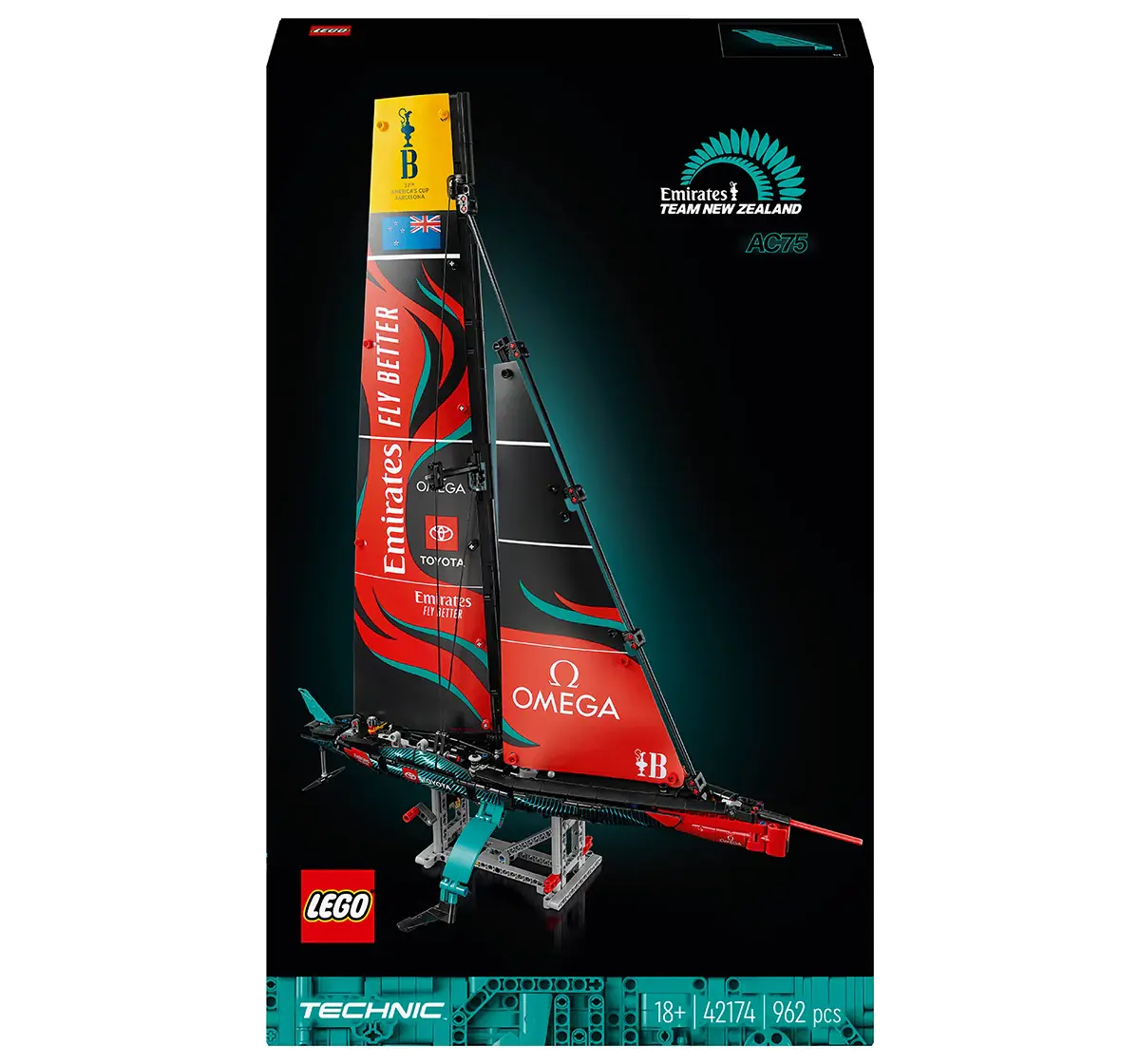 LEGO Technic Emirates Team New Zealand AC75 Yacht 42174 (962 Pieces) 18Y+