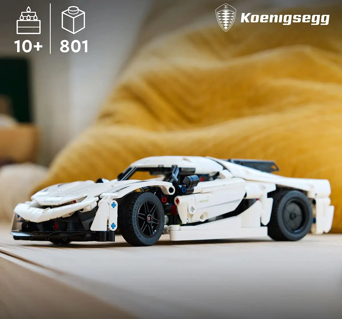 LEGO Technic Koenigsegg Jesko Absolut White Hypercar 42184 (801 Pieces) 10Y+